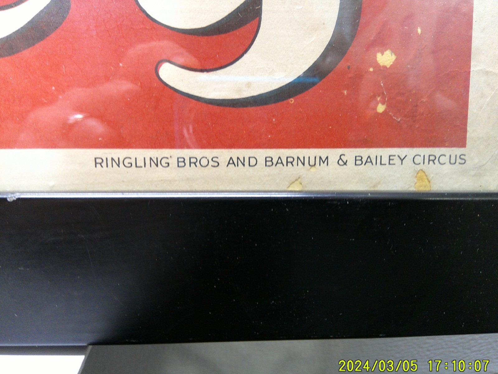 Vintage Ringling Bros Barnum & Bailey Monkey Circus Poster Artist Signed Framed