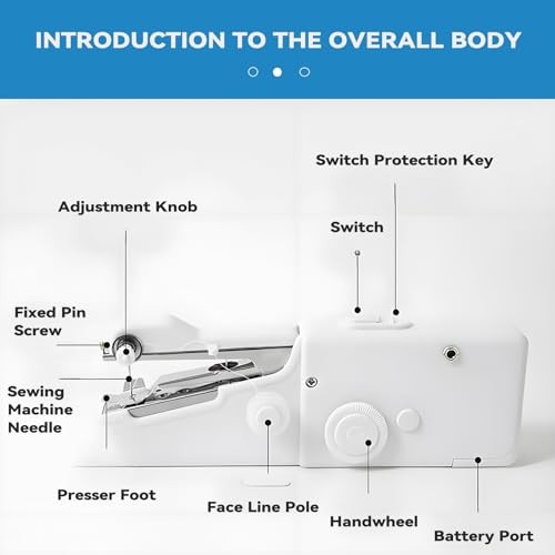 Portable Handheld Sewing Machine, Mini Electric Sewing Machine for Home