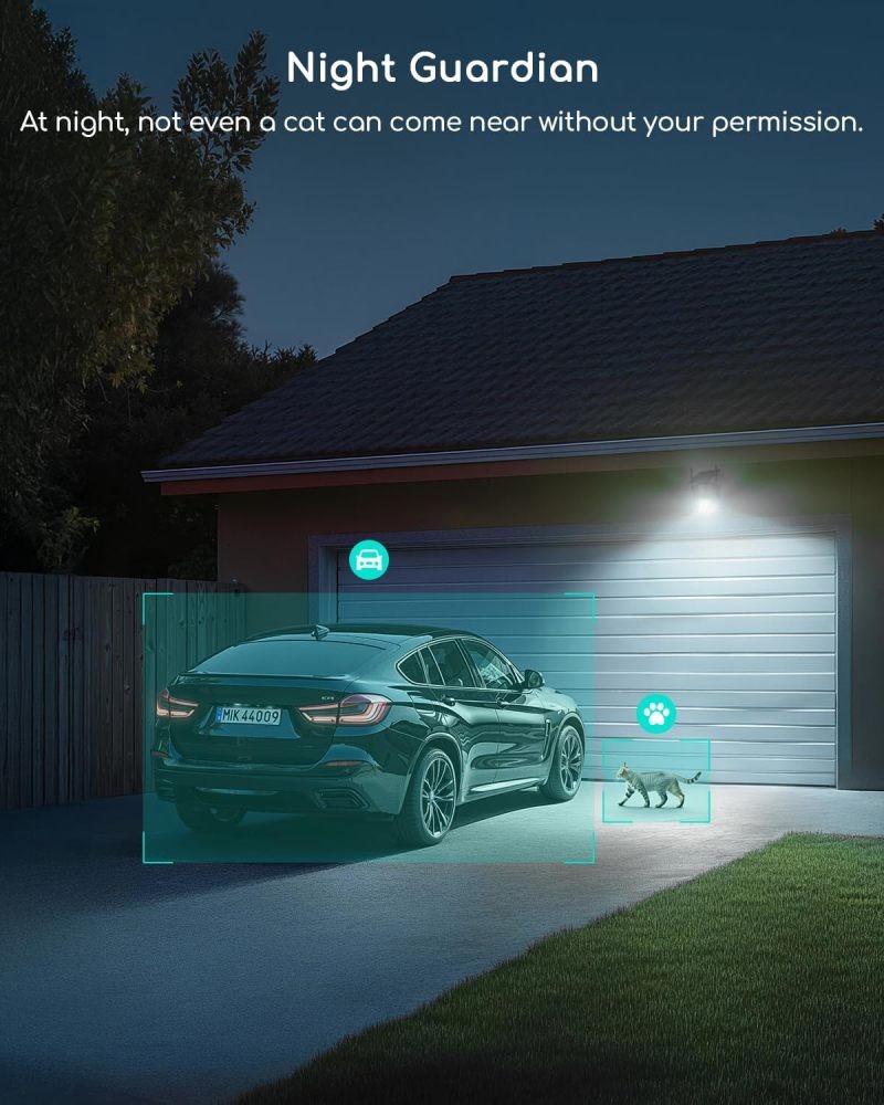 COOAU Solar 2K Security Cameras Wireless Outdoor,360° Camera for Home Security