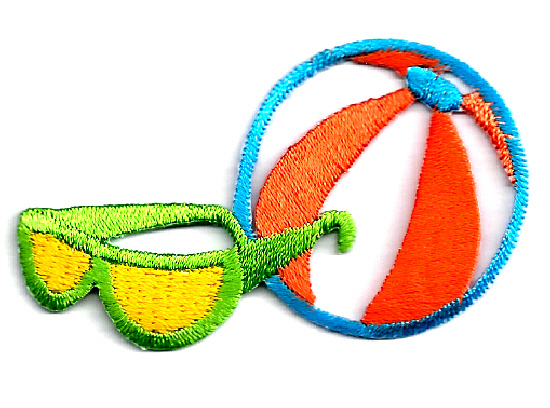 SUMMER FUN OPEN SUMMER VIEW DESIGN EMBROI IRON ON PATCH