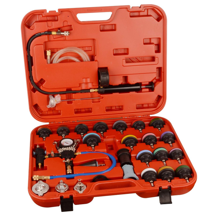28pcs Radiator Pressure Tester & Vacuum Refill Kit for Cooling System