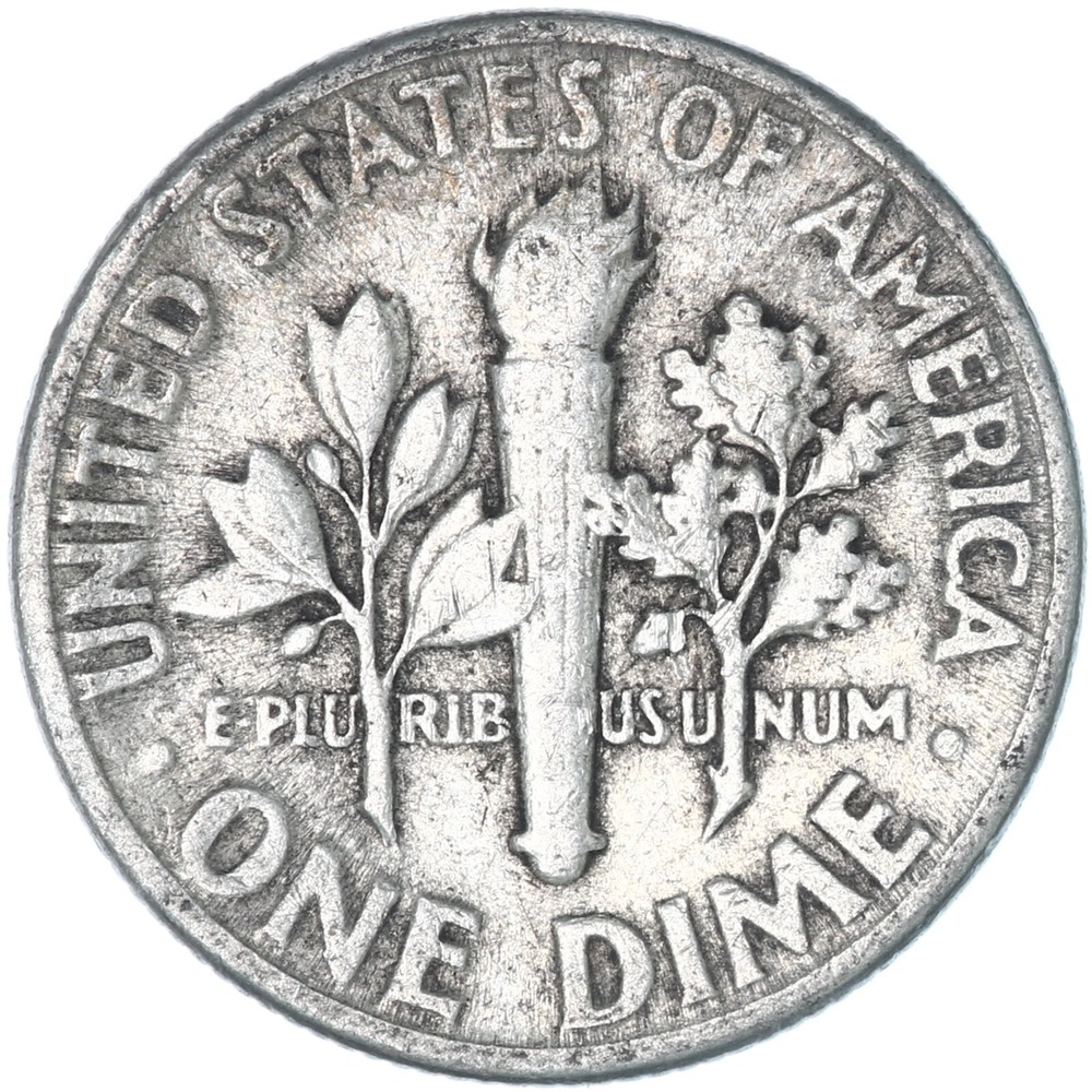 1957 (P) Roosevelt Dime 90% Silver Very Fine VF