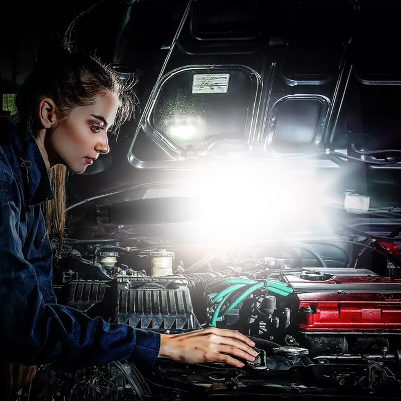 10000LM Multifunction COB LED Slim Work Light Lamp Rechargeable Flashlight Torch