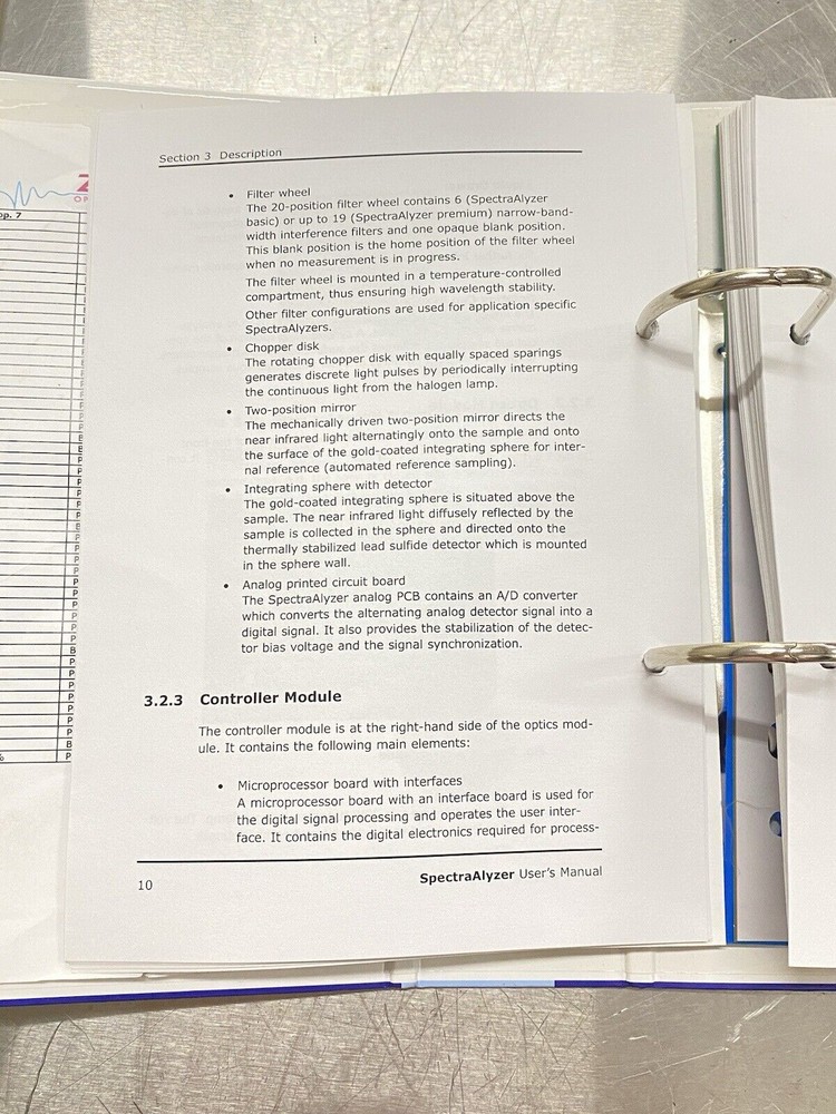 Zeutec Spectra Alyzer - Users Guide / Instructions Manual