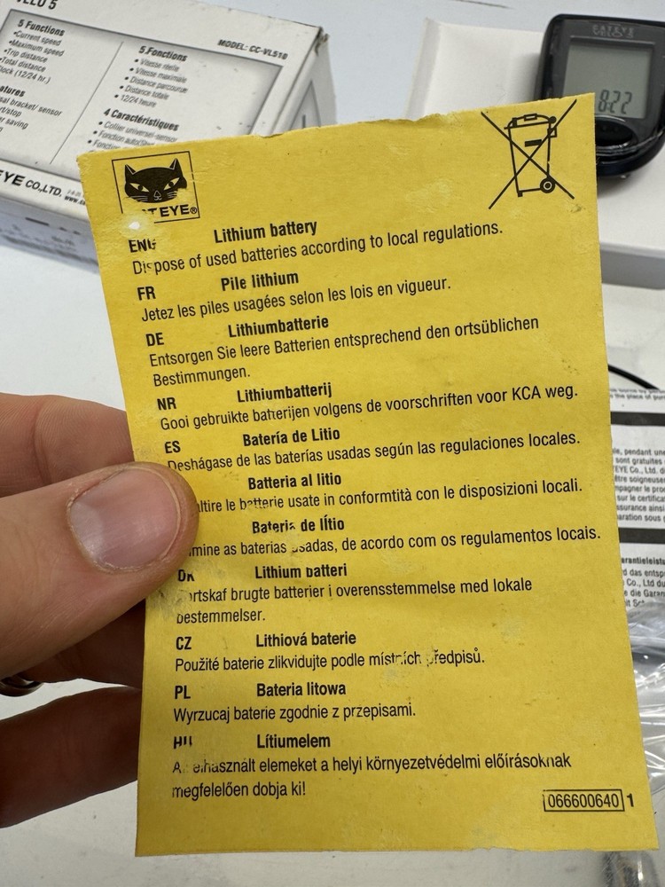 cyclocomputer velo 5