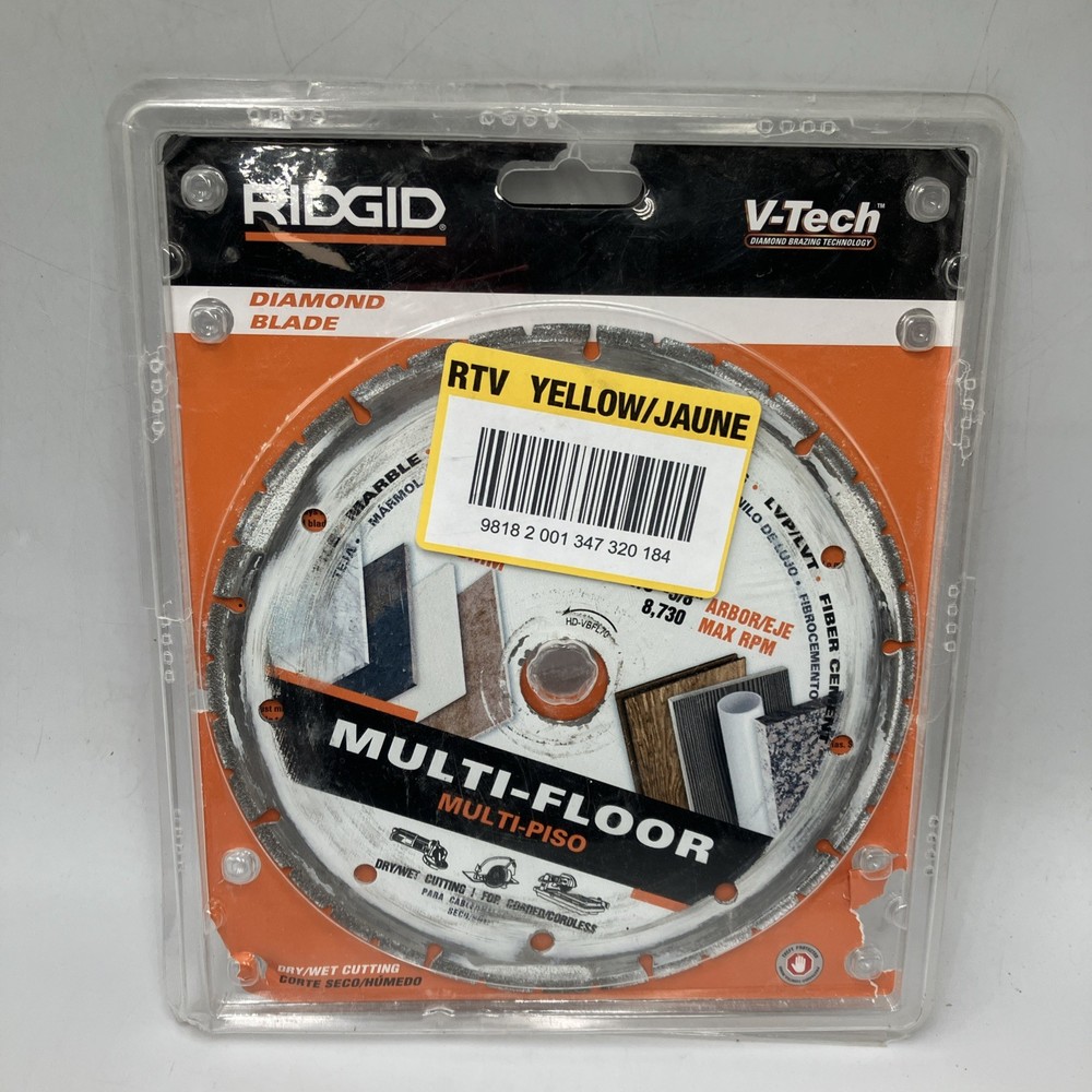 RIDGID 7 in. Segmented Rim Multi-Flooring Diamond Blade