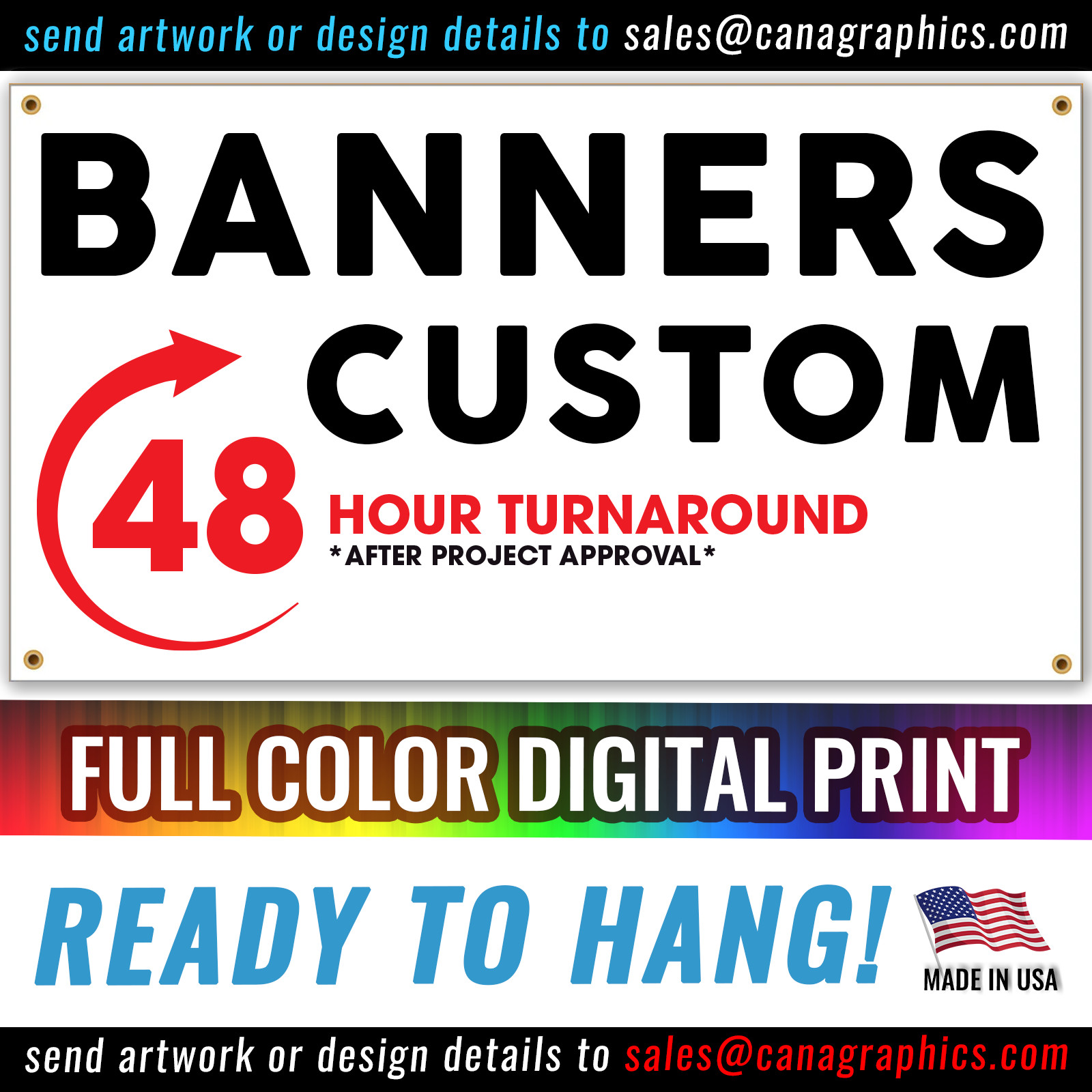 Custom Banner Sign - Quality Digital Print  - Design Tool - Fast  Production