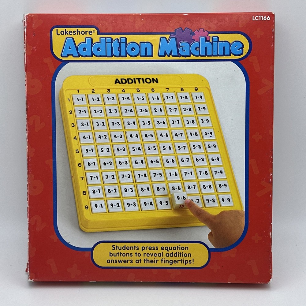 Lakeshore Addition Machine In Box Math Educational Tool Push Button Home School