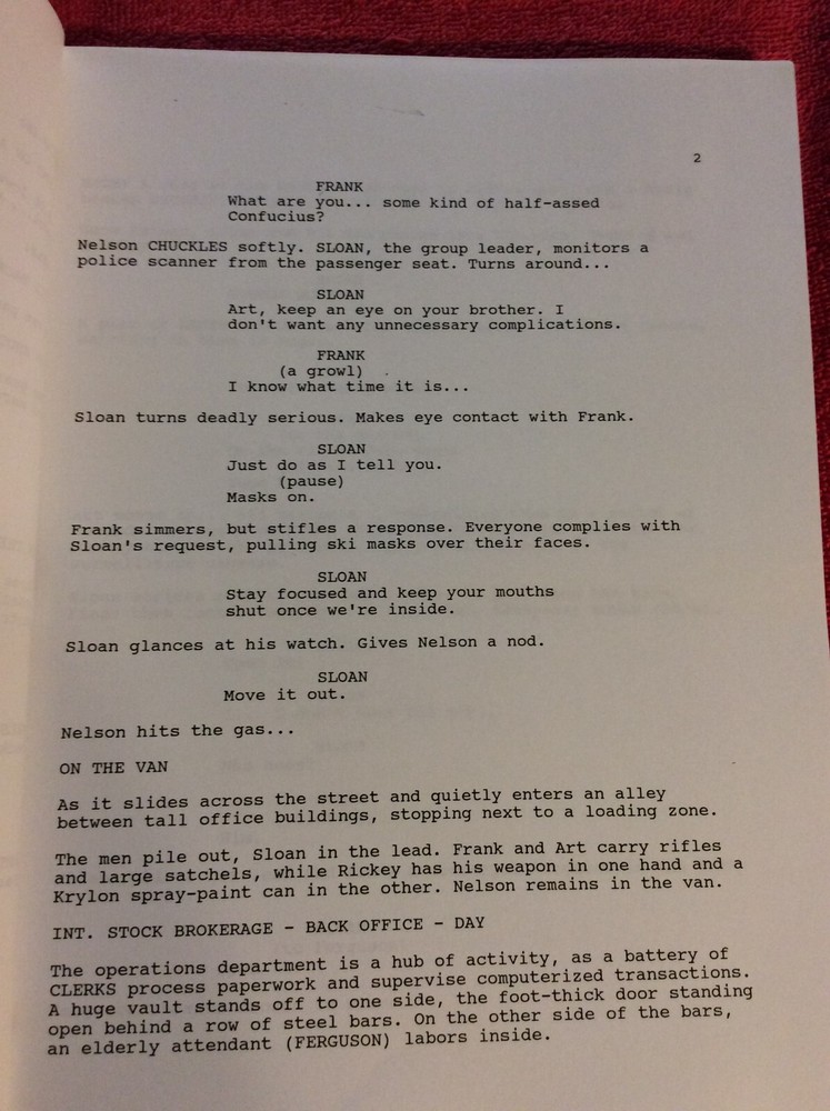 ORIGINAL SCRIPT STYX PETER WELLER BRYAN BROWN ANGUS MACFAYDEN ALEX WRIGHT