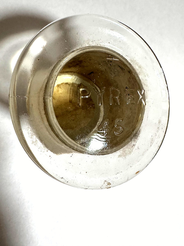 Corning Pyrex Flathead Solid Glass Stopper #45