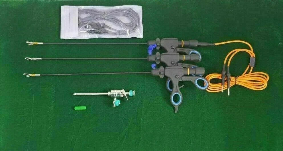 6pc Laparoscopic Bipolar Forceps with Cable Reusable Surcal Instments