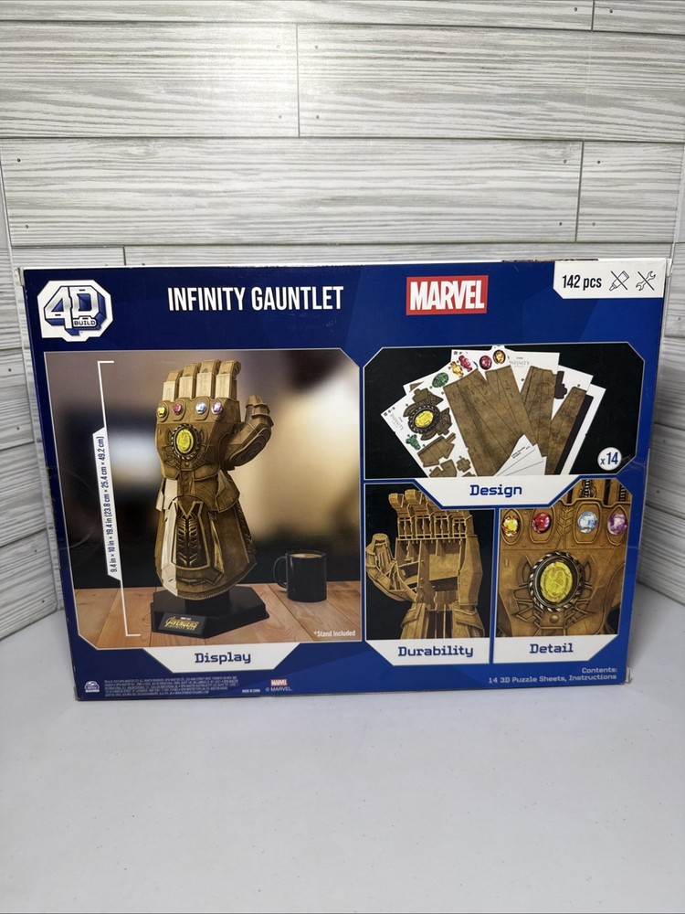 4D Build: Marvel Studios “Infinity Gauntlet” Spin Master Puzzle Model Kit, NEW!