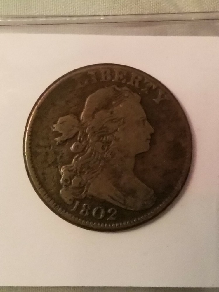 1802 Draped Bust Large Cent VF+
