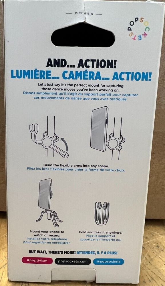 POPSOCKETS POPMOUNT 2 Flex Flexible Mount For POPSOCKETS Grips Black