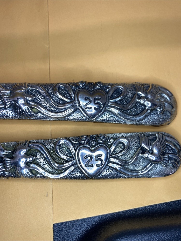 Stainless Silver Anniversary Cake Knife & Server used