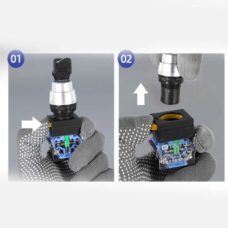 22mm Security Key Switch Lock Power Locks Rotary Switch On/Off 2/3 Position