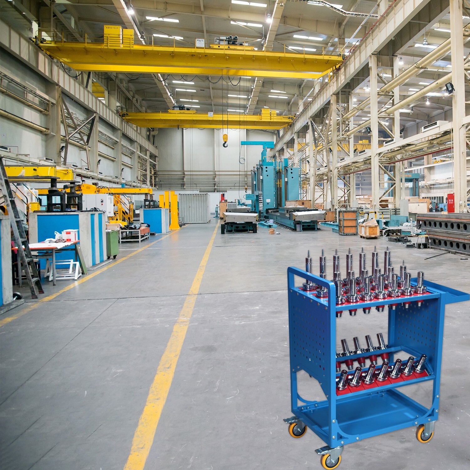 US Stock CAT40 Tool Trolley BT40 Taper Tool Holder CNC Machine Tool Cart