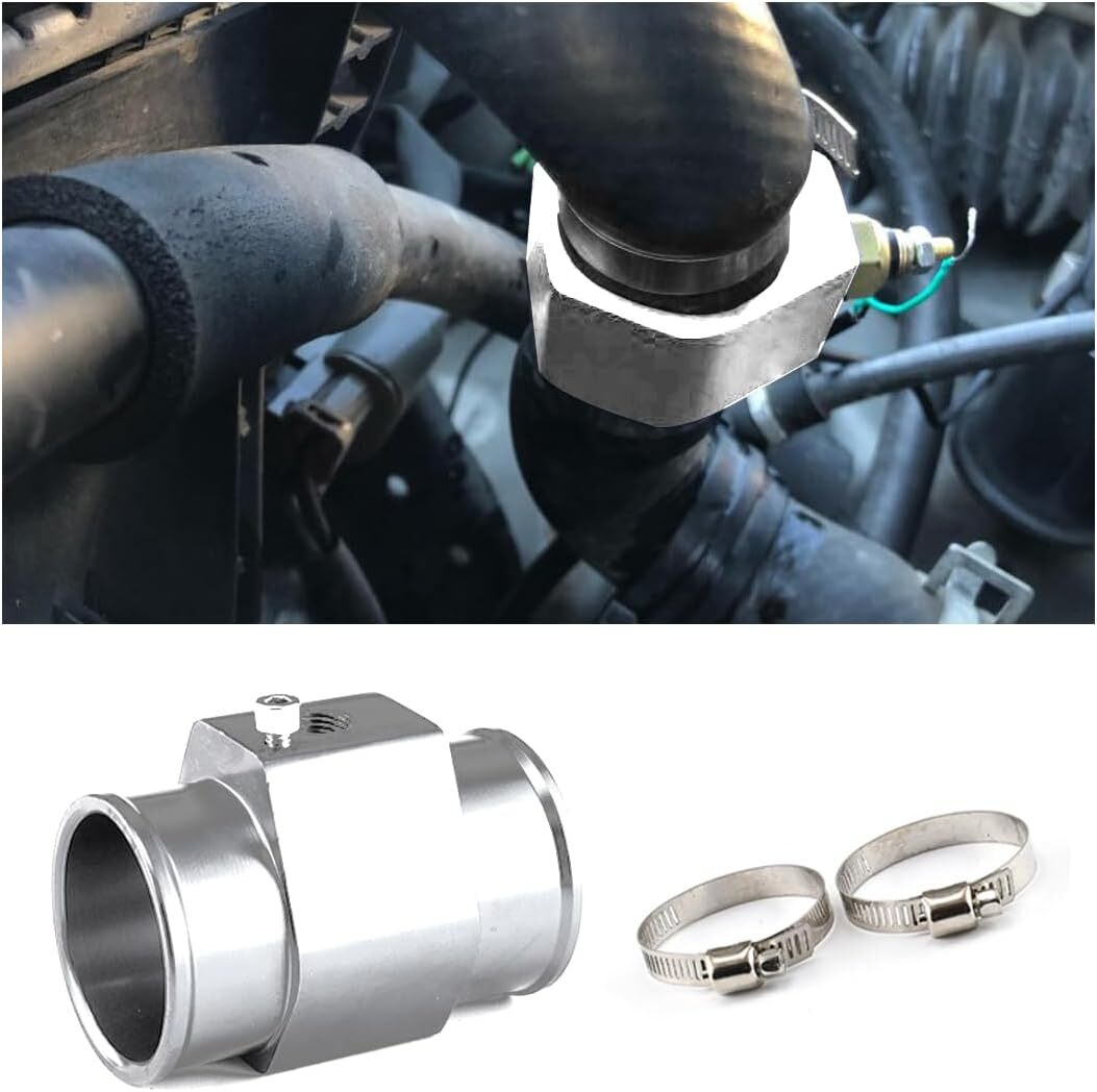 38mm Water Temp Joint Pipe Temperature Gauge Radiator Sensor Hose Adapter NEW