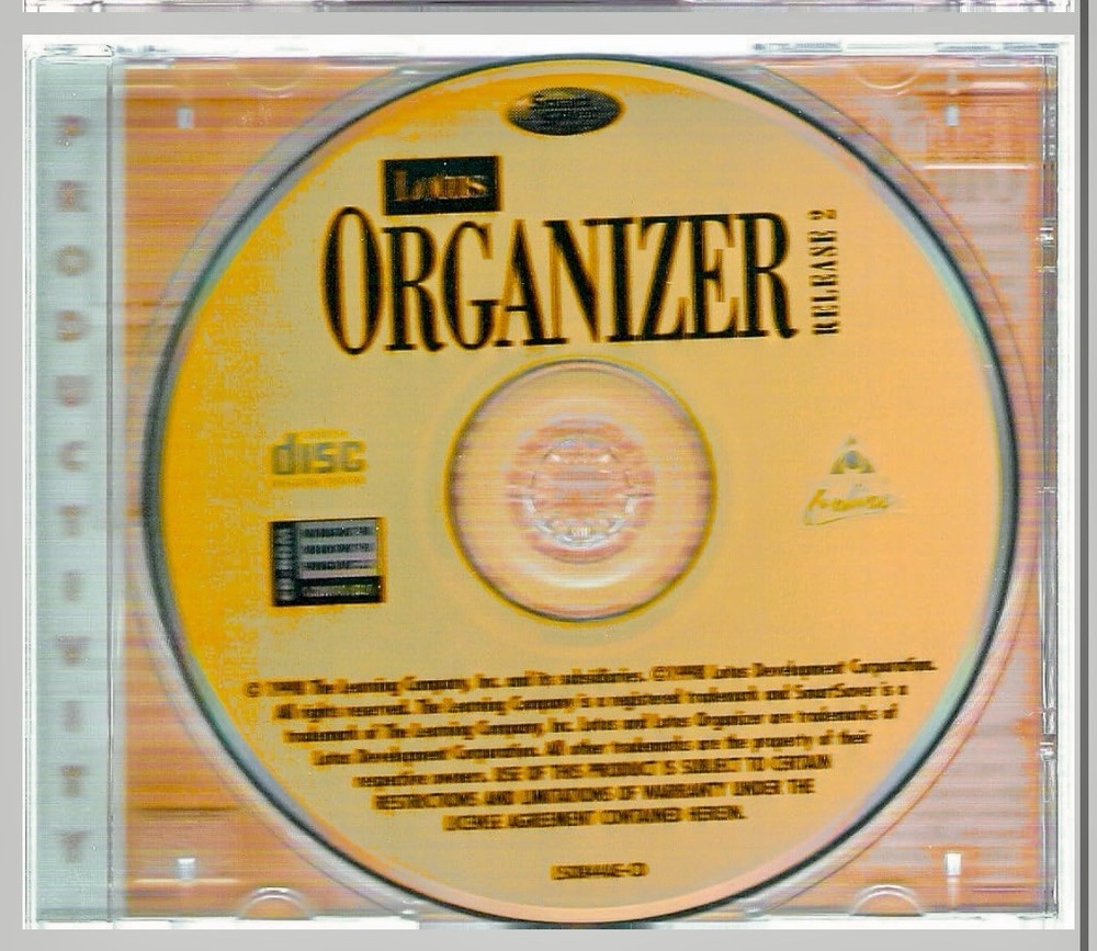 Lotus Organizer Release 2 PC CD-ROM Vintage Windows Software Personal Scheduler