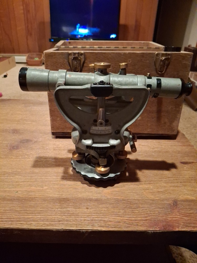 K&E / Keuffel & Esser Transit Surveyor Scope w/ Case