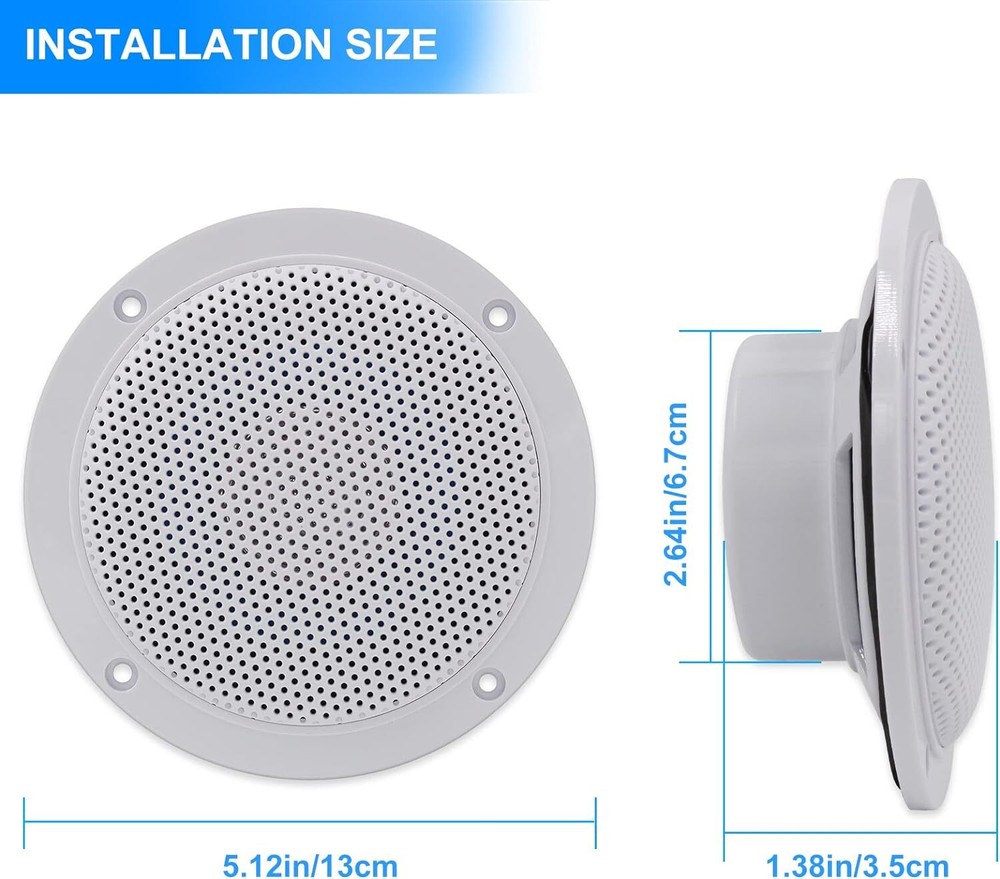2 SPEAKER BATHROOM KITCHEN WIRELESS BLUETOOTH AMPLIFIER 2x4 INCH CEILING SPEAKER