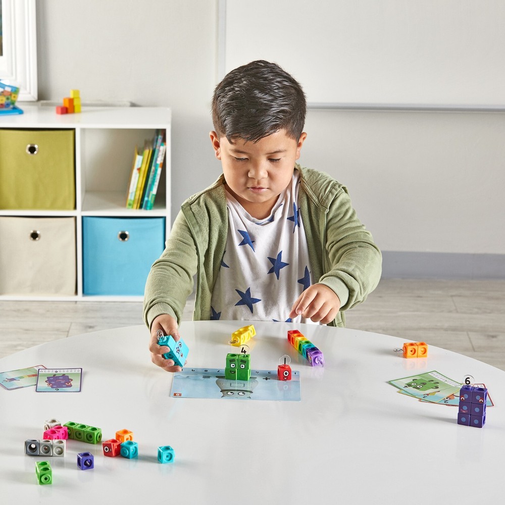 Mathlink Cubes Numberblocks 1-10 Activity Set, 30 Preschool Learning Activities,
