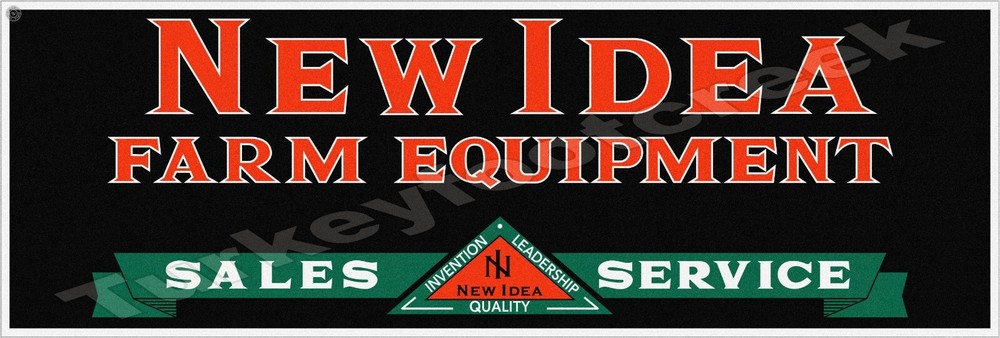 New Idea Farm Equipment Sales Service 6" x 18" Metal Sign
