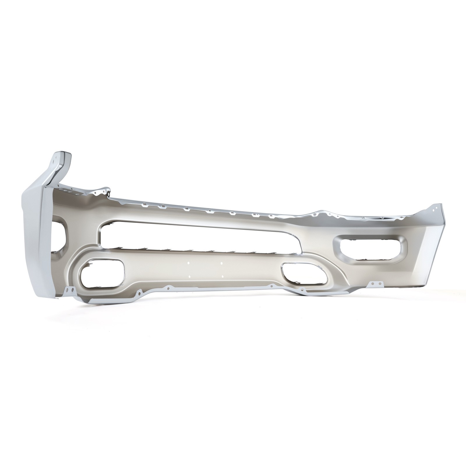 Chrome Front Bumper Face Bar Fits 2019-2024 Dodge Ram 1500 with Fog Light Holes