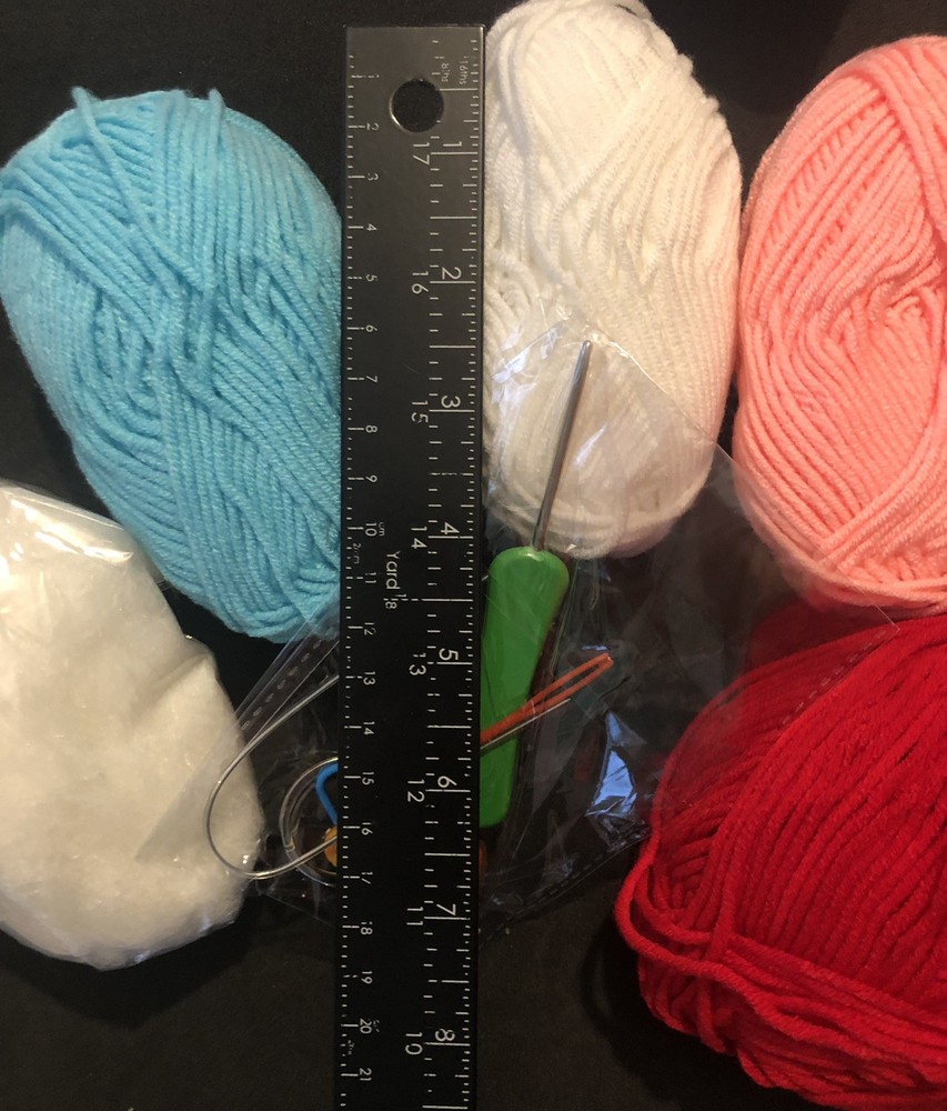 Beginners Crochet Kit Yarn & Tools Sew Kit S1D23