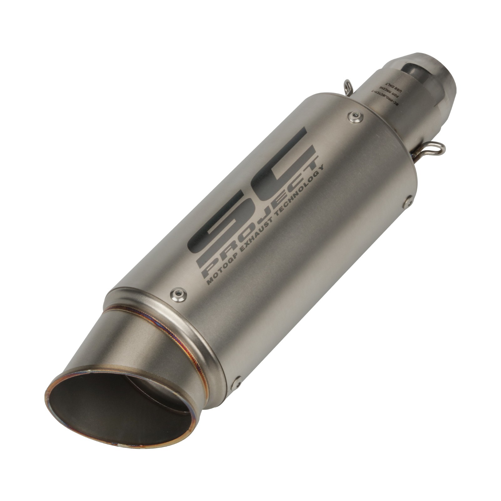 SC 2" 51mm Universal Slip-on Motorcycle Exhaust Muffler Pipe Tail Tips Silver