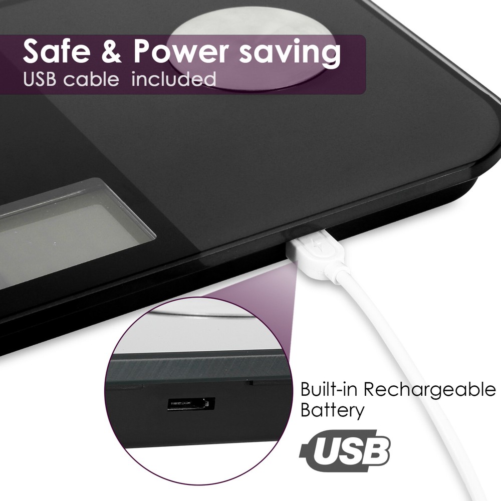 Digital Body Weight Scale Backlit Display High Precision Bluetooth BathroomScale