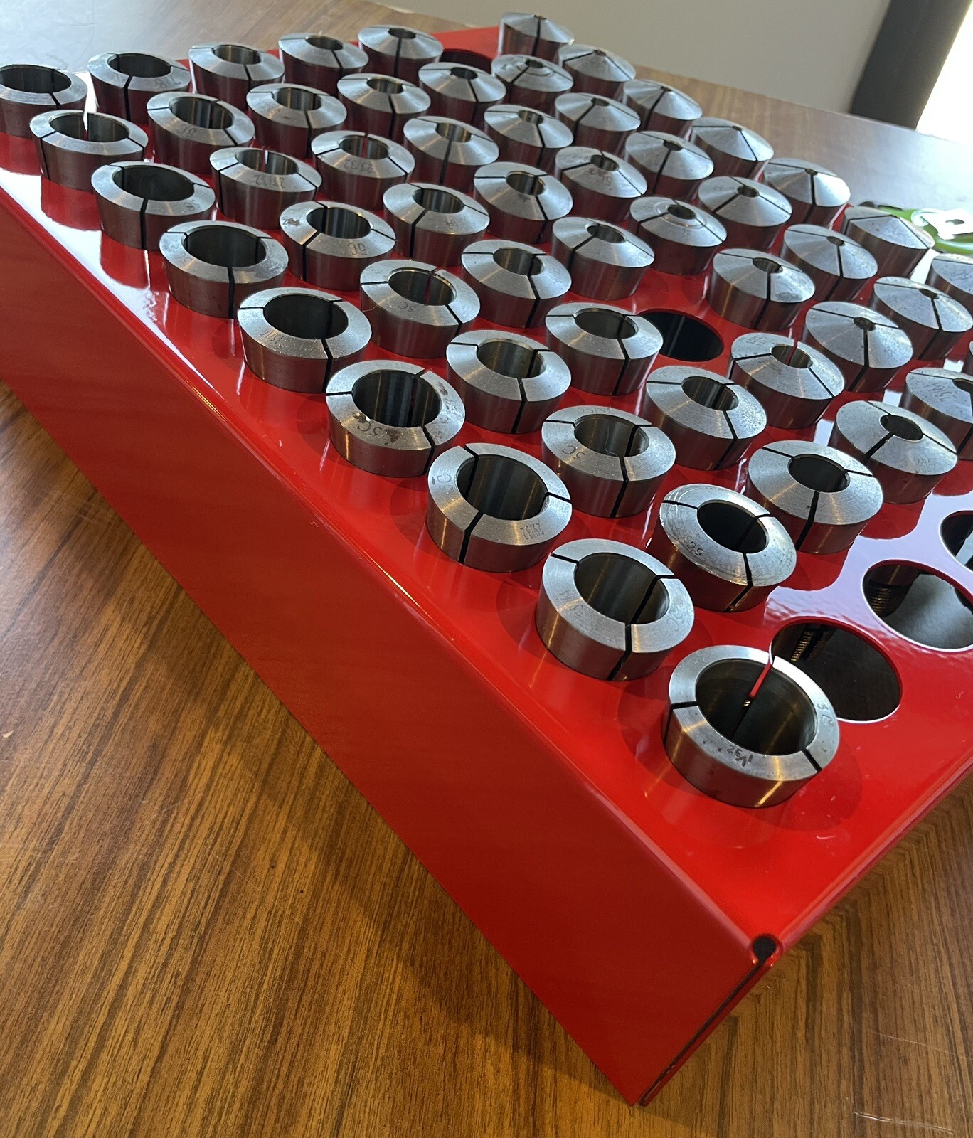 Made in USA Large 63 Collet Rack Tray 5C BenchTop Drawer Steel Metal 1/8”-1”