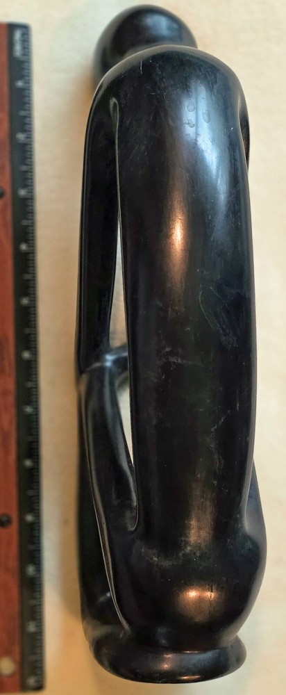 Thinking Man Black Soapstone 12 1/2" High Figure