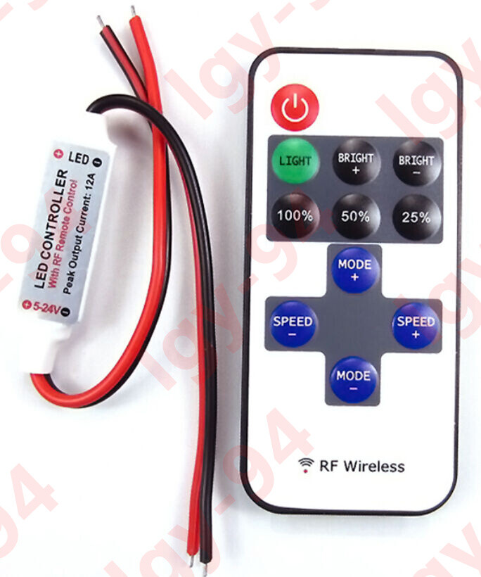 Blue Neon Glow EL Wire String Strip Decor Boat LED Light Car Party Controller BF