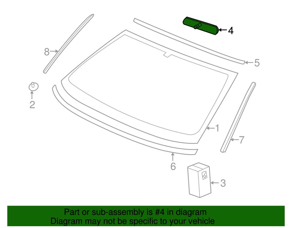 Genuine GM Mirror Inside 13524917