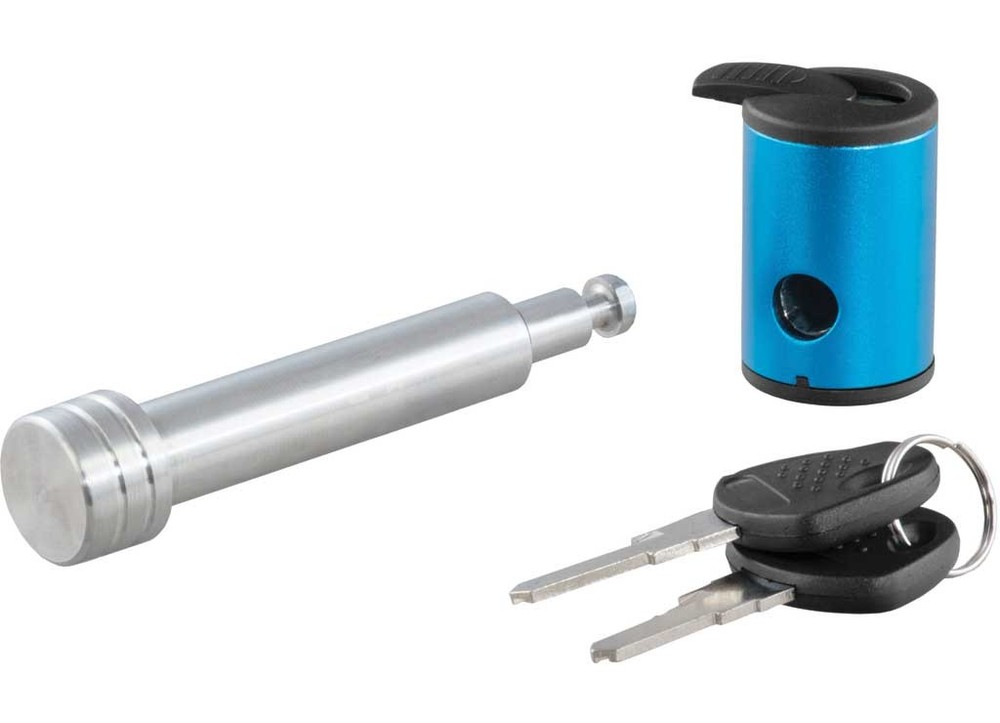 Curt 23502 5/8" Class 3/4 Right Angle Receiver Lock w/Blue Anodized Head