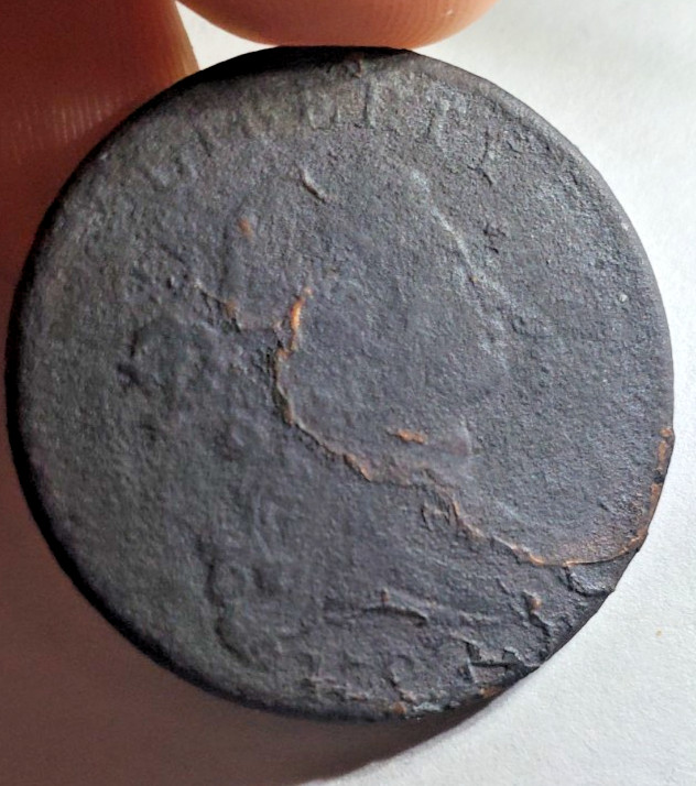 1799 Draped Bust Large Cent Key Date Env Damage