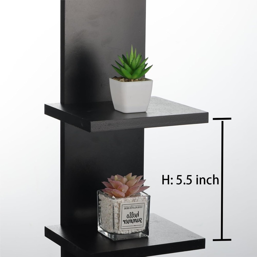 2 Pack 7 Tier Wall Shelf Unit - Lack Floating Shelf, Compact Display Floating...