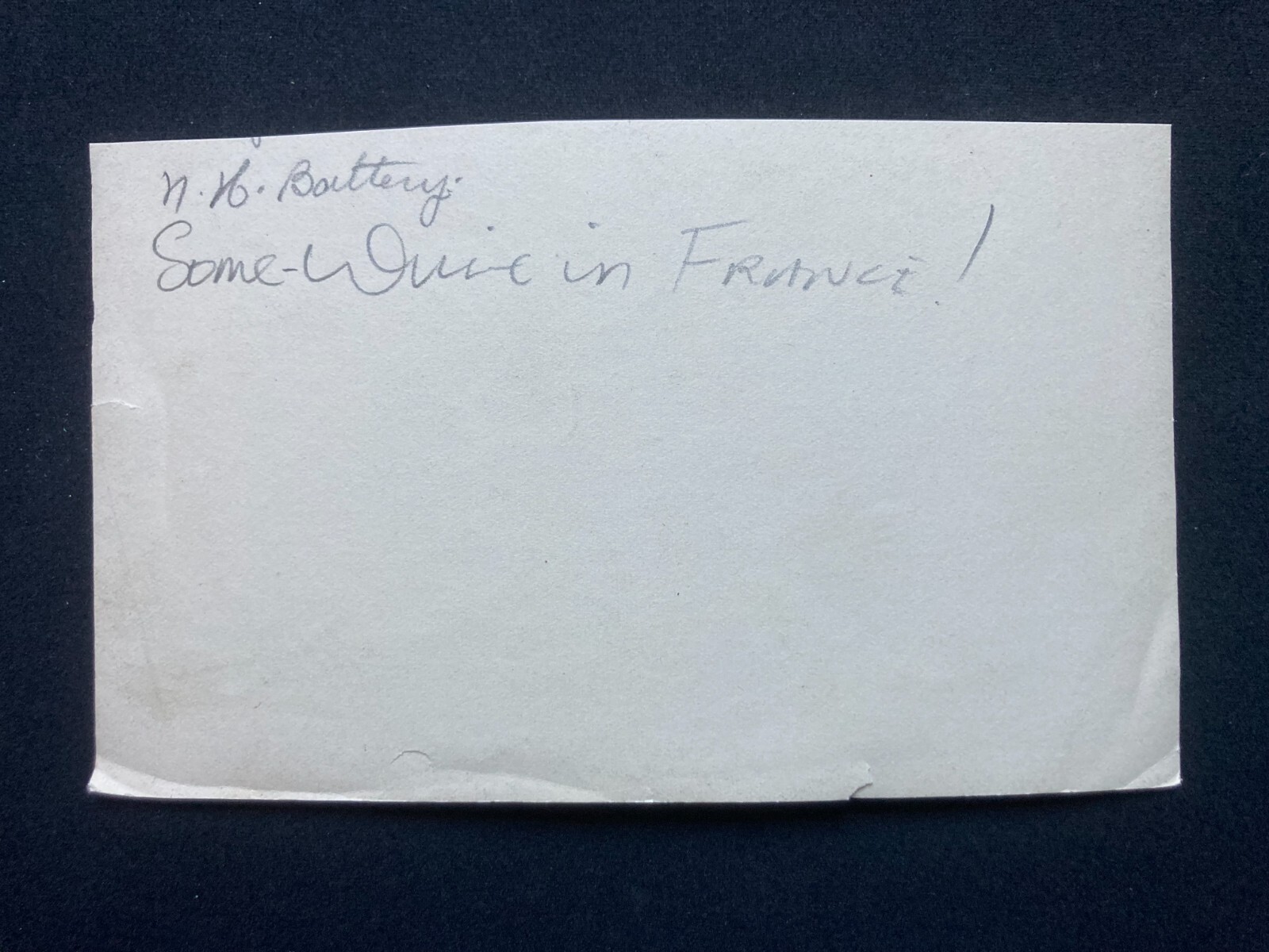 WW1 U.S. Soldiers "Somewhere in France" N H Battery Vintage Photograph C1