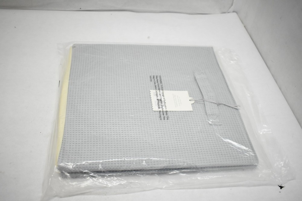 Gray Waffle Fabric Storage Basket Cube Bin Medium Foldable Modern 13" x 13"