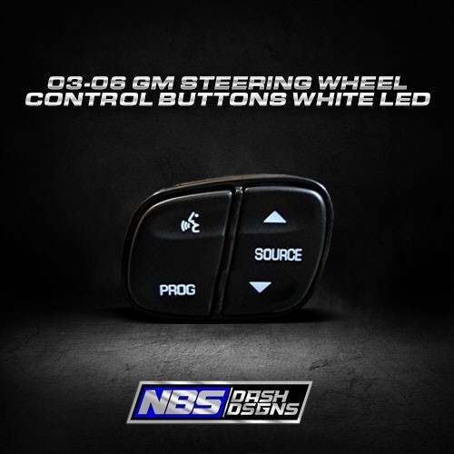 2003-2006 Gm Steering Wheel Control Buttons (Cold White Led)