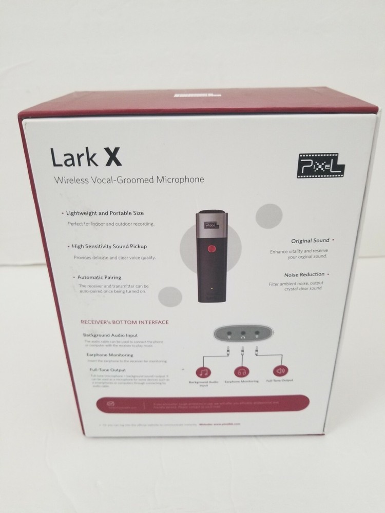 PIXEL Lark X UHF Wireless Microphone Kit Lavalier Microphone