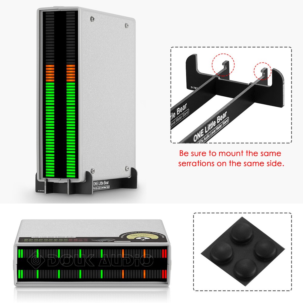 Douk Audio 56 Bit Level Meter LED Music Spectrum MIC+Line Stereo Sound Indicator