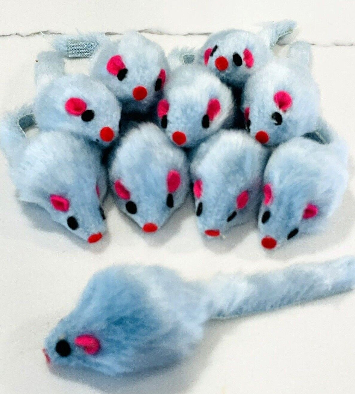 Cat Toy Rattling Fuzzy Mice w Tail 5 10 15 20 25 30 40 50 60 100 ct