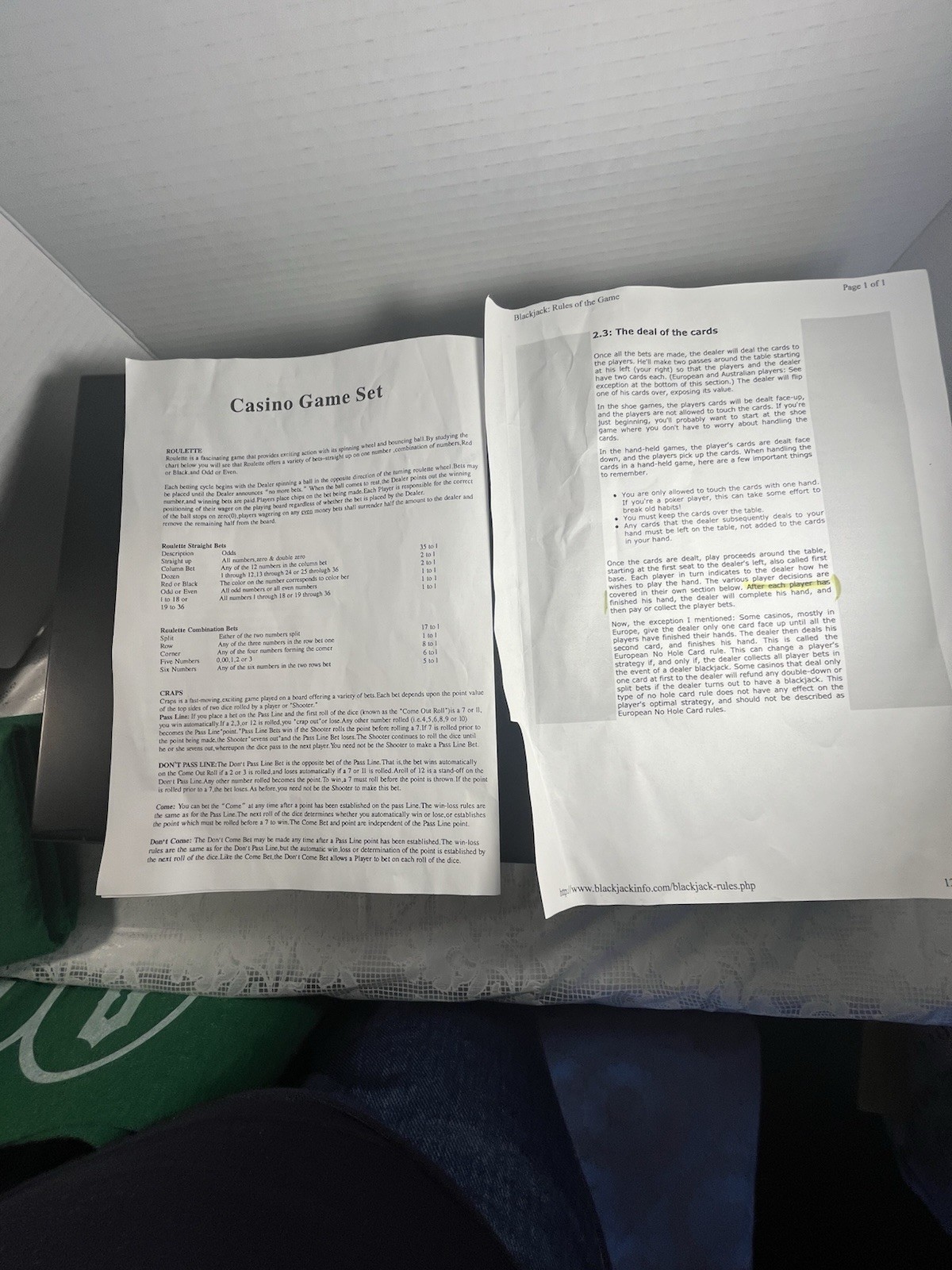 Roulette Casino Game Set w/ Wheel, Felt Layout, Chips & Cards Tabletop Gambling