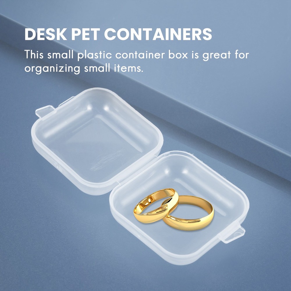 50Packs Small Clear Plastic Storage Containers,Mixed Empty , Case with Lids6664