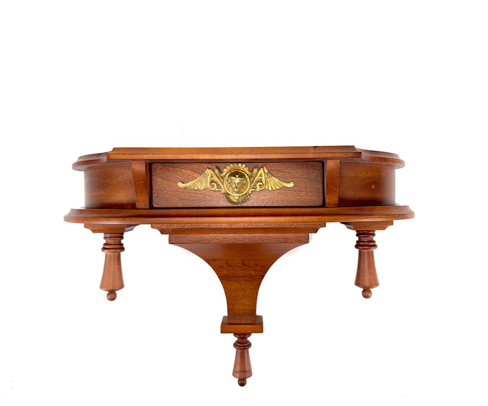 Solid Oak Wall Display Bracket Shelf for Ansonia Mirror Side Mantle Clock