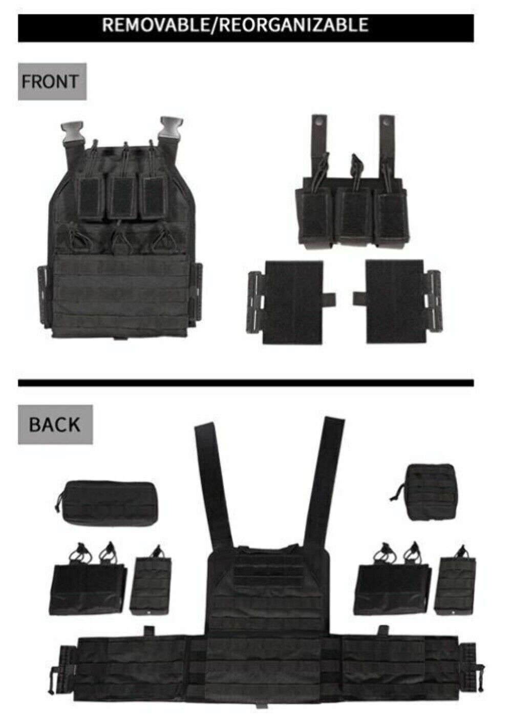 Urban Assault Phantom Sage Tactical Vest Plate Carrier W/ Level III Armor Plates