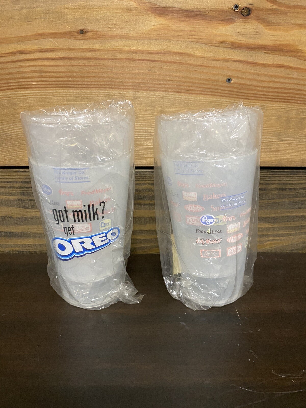OREO “Got Milk?” Plastic Drinking Cups From Kroger - Set Of 4 - New