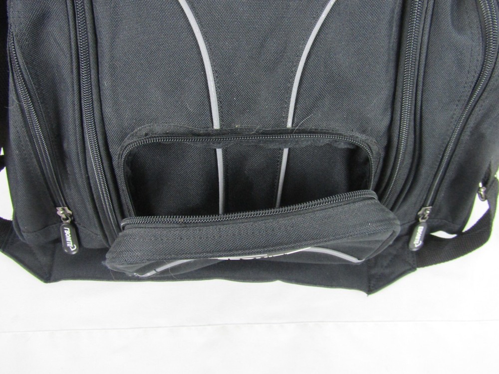 Ebonite Single Bowling Ball Bag-Black-Padded Shoulder Strap-Handle-Pockets-EUC